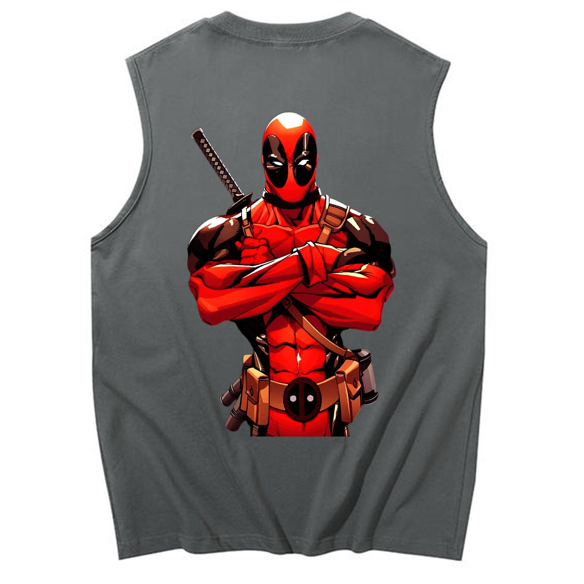 （画像用） Deadpool デッドプール コットン100％タンクトップ（背面プリント）